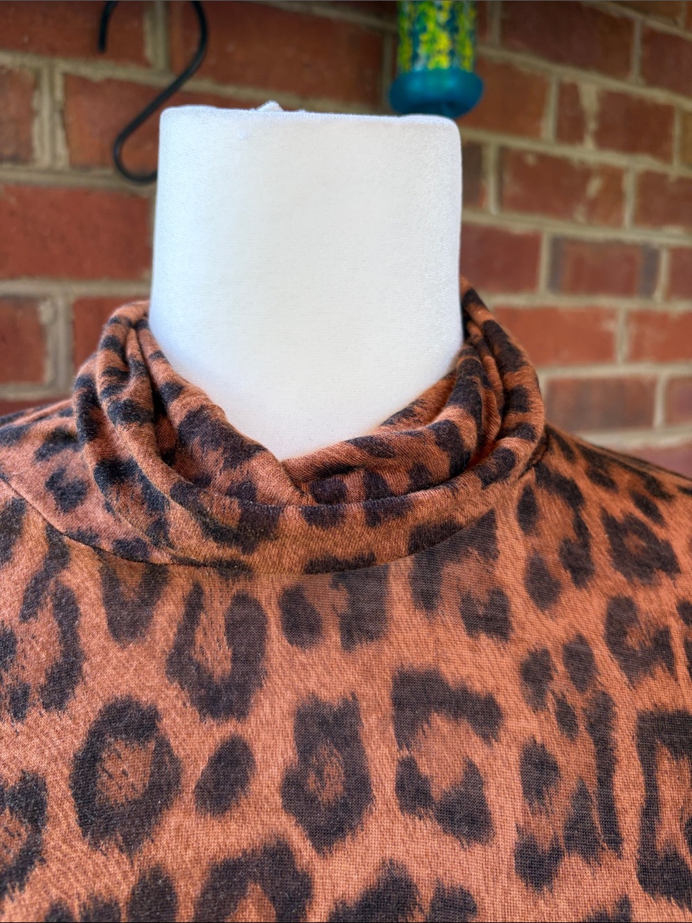 Michael by Michael Kors Brown and Black Leopard Print Short Sleeve Top - Picture 2 of 4